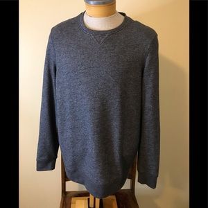 Men’s Black Heather Long Sleeve Crew Neck Shirt